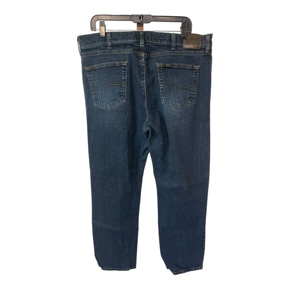 Lee Men's Blue and Navy Jeans - Picture 3 of 6